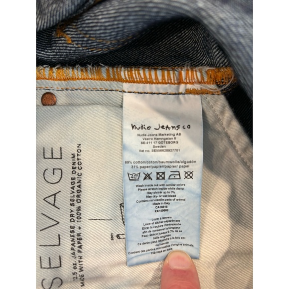 RARE Nudie #336/492 LIMITED ED. 15th Anniversary "Bloodline" Dry Paper Selvage - Picture 7 of 13
